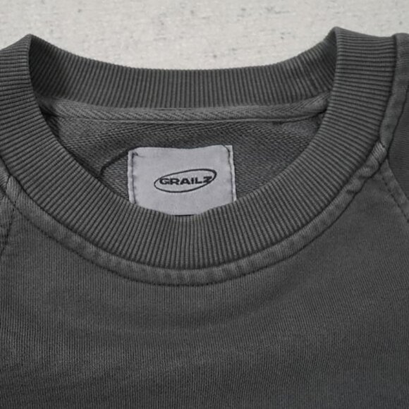 Grailz Retro Geometric Cut Logo Embroidered Pullover Sweatshirt - Picture 5 of 6